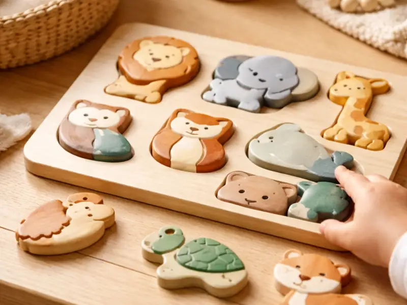 Puzzle din lemn pentru copii