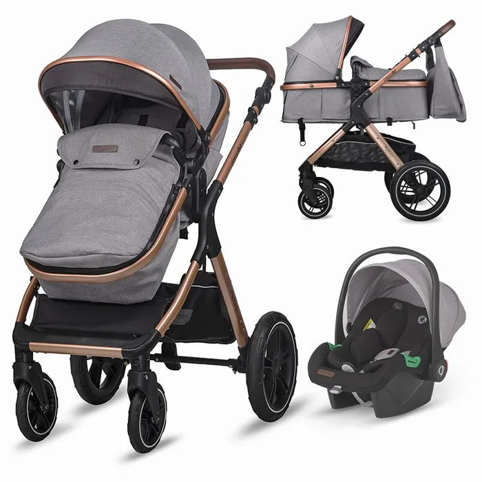 Carucior 3 in 1 pentru copii Coccolle Melora Moonlit Grey