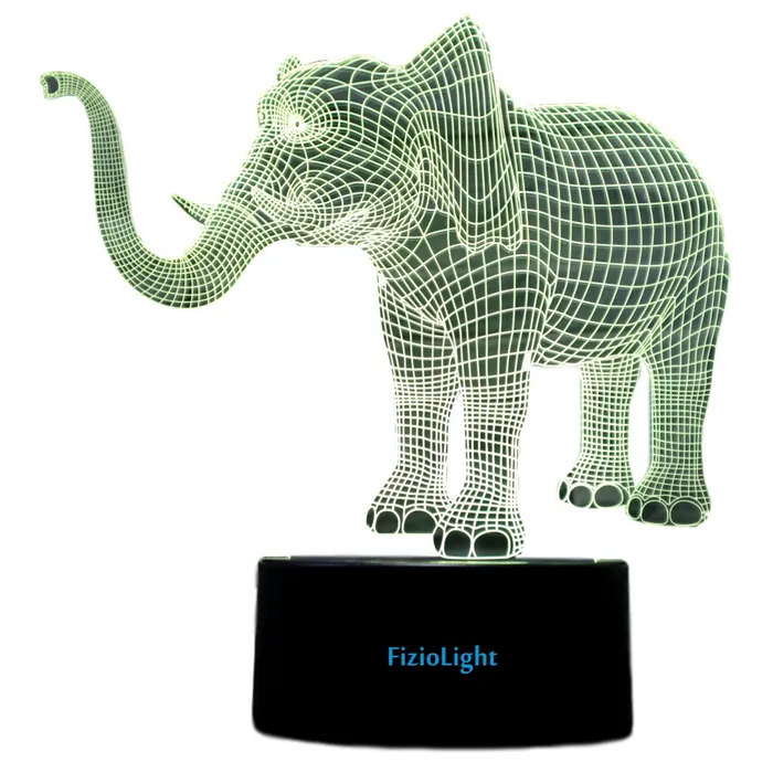 Lampa de veghe 3D LED Elefant multicolor pentru copii