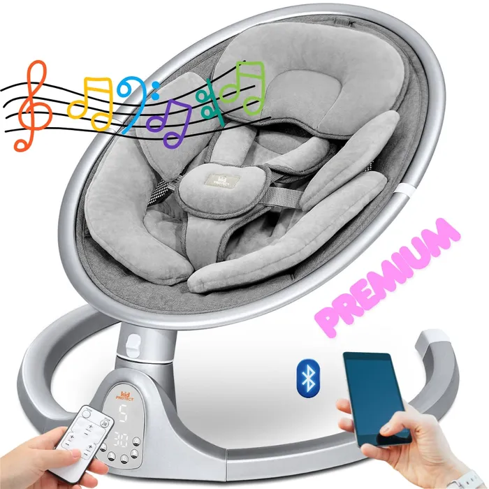 Leagan electric pentru bebelusi cu muzica si Bluetooth