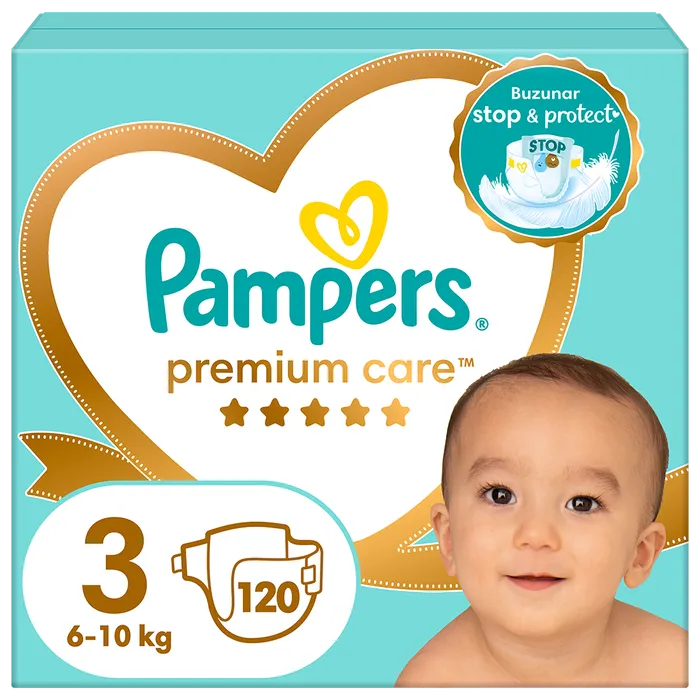 Scutece Pampers pentru bebelusi, 120 bucati