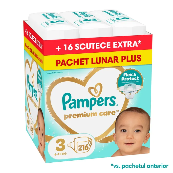 Scutece Pampers pentru piele sensibila bebelusi