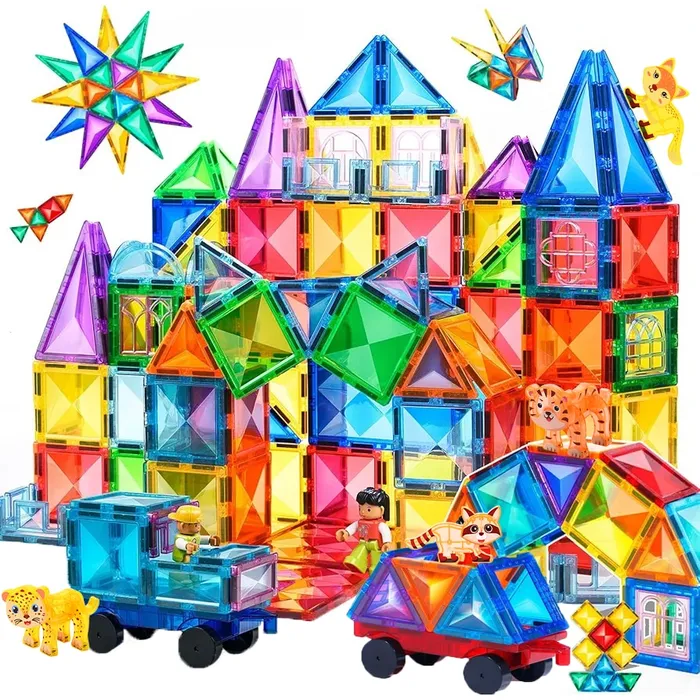 Set magnetic de constructii cu piese diamant pentru copii