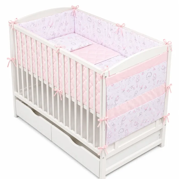 Lenjerie patut bebe 120x60 cm Kidizi Fairy Clouds 6 piese