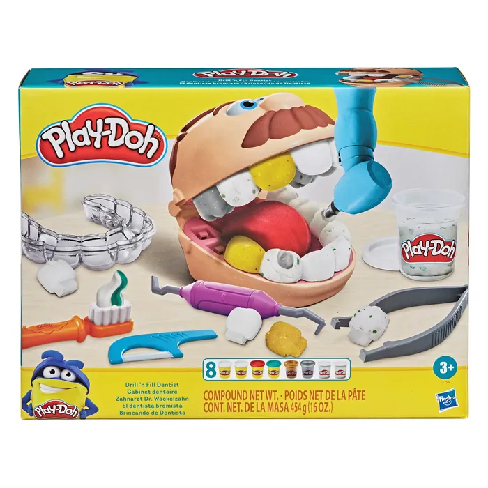 Set joaca dentista Play-Doh cu accesorii colorate