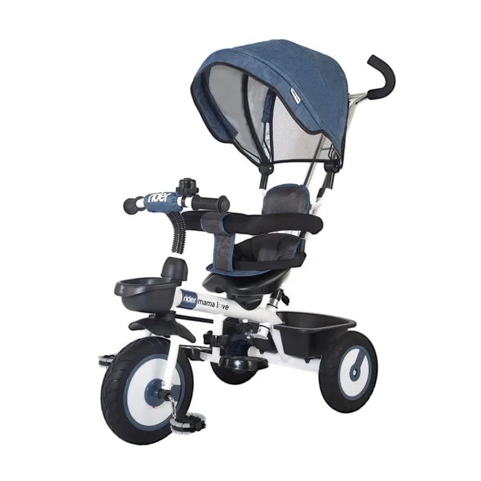 Tricicleta albastra multifunctionala pentru bebe